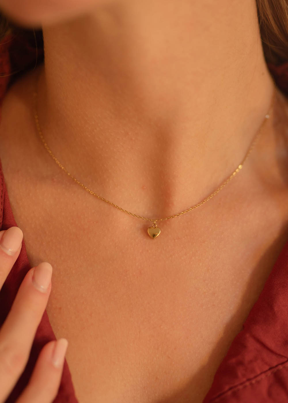 Collana cuore bombato piccolo