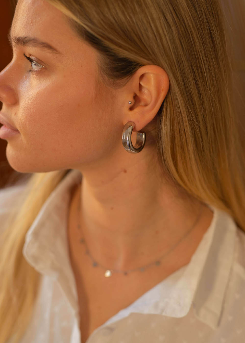 Orecchini cerchio bombato