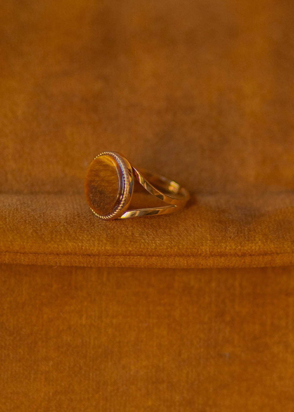 Anello pietra tonda marrone