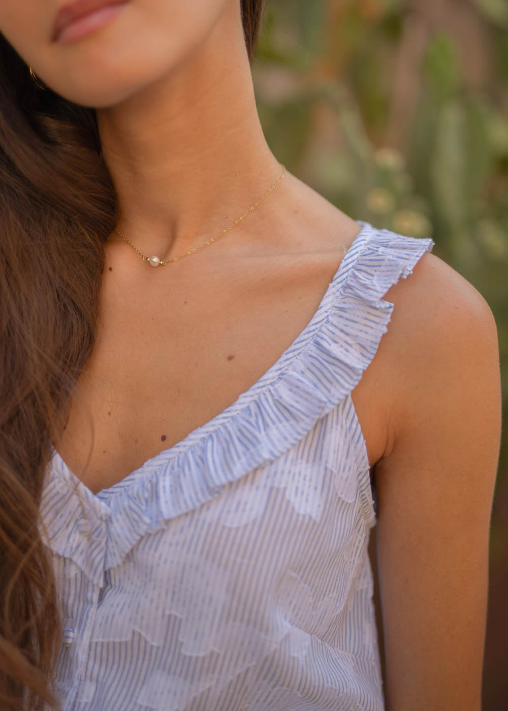 Collana punto luce perla