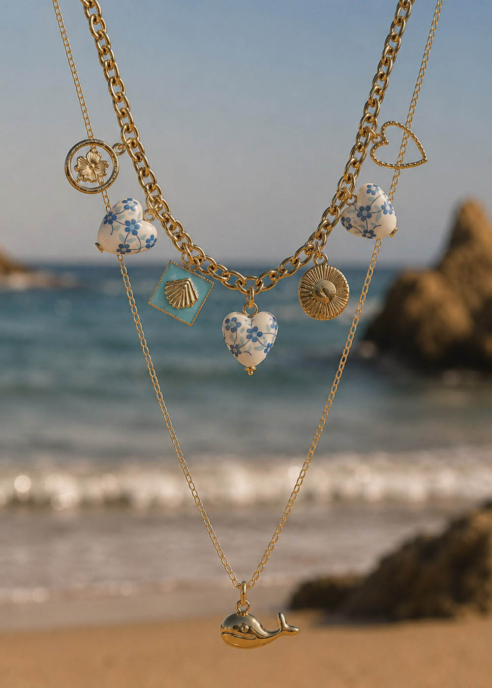 Collana Cuori Maioliche