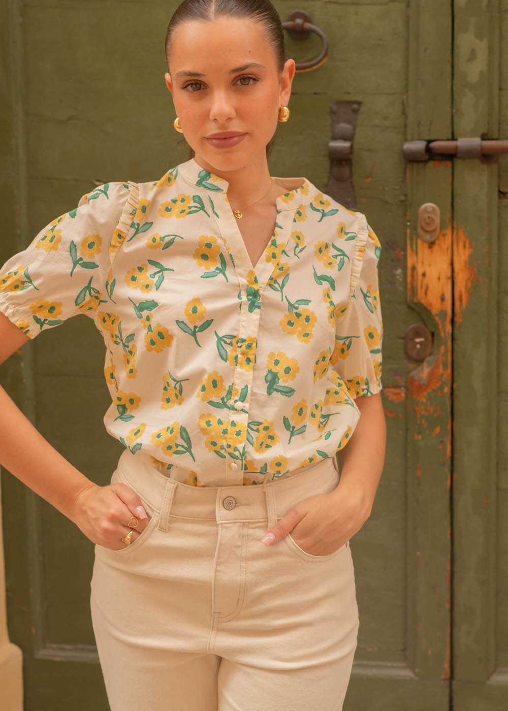 Maglia Luisa Fiori Gialli