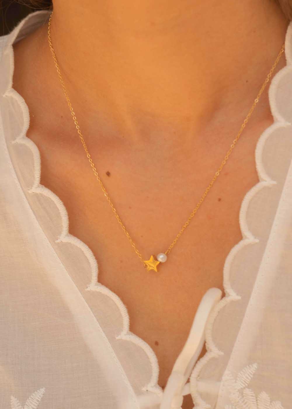 Collana stellina perlina